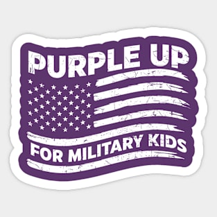 Purple Up For Military Kids Sticker